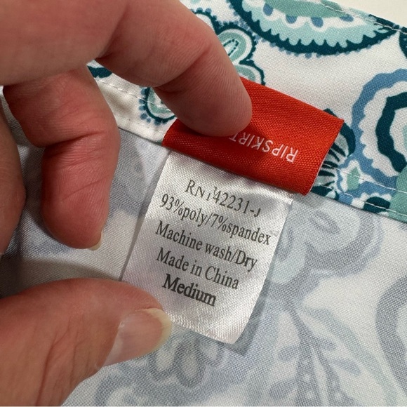 Ripskirt Wrap Cover Up Skirt Sea Glass Floral Paisley - Picture 3 of 6